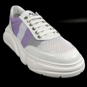 ALBERTO CICCIOLI 🇮🇹 WOMEN'S WHITE LEATHER SUMMER FASHION SNEAKERS